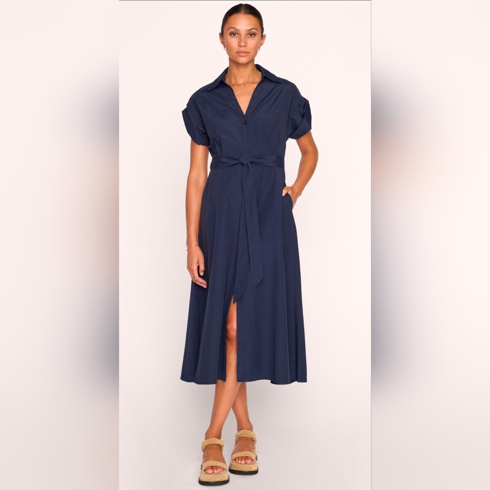 Brochu Walker Fia Midi Dress Navy Size Small